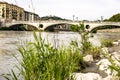 The Ponte della Vittoria is located in Verona on the Adige river. It owes its name to the victory of Vittorio Veneto, a battle tha Royalty Free Stock Photo