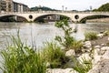 The Ponte della Vittoria is located in Verona on the Adige river. It owes its name to the victory of Vittorio Veneto, a battle tha Royalty Free Stock Photo