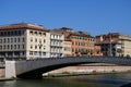 Ponte di Mezzo between Piazza XX Settembre and Piazza Garibaldi, Pisa, Tuscany, Italy