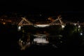 Ponte do Milenio bridge in Ourense at night Royalty Free Stock Photo