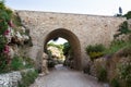 Ponte Lama Monachile bridge in Polignano a Mare, Adriatic Sea, Apulia, Bari province, Italy, Europe Royalty Free Stock Photo