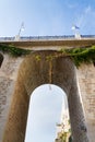 Ponte Lama Monachile bridge in Polignano a Mare, Adriatic Sea, Apulia, Bari province, Italy, Europe Royalty Free Stock Photo