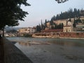 Ponte Pietra Bridge, Adige River, San Pietro Hill, Verona, Italy Royalty Free Stock Photo