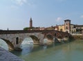 Ponte Pietre a bridge in Verona in Italy Royalty Free Stock Photo