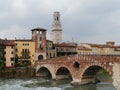 Ponte Pietre a bridge in Verona in Italy Royalty Free Stock Photo