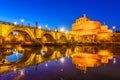 Ponte Sant`Angelo bridge crossing the river Tiber