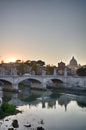 The Ponte Sant`Angelo bridge Royalty Free Stock Photo
