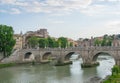 Ponte Sant`Angelo Bridge Royalty Free Stock Photo