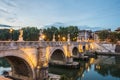 Ponte Sant Angelo by night, Rome, Italy