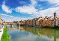 Ponte Santa Trinita bridge over the Arno River, Florence Royalty Free Stock Photo