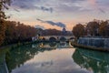 Ponte Sisto in the twilight.