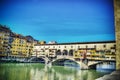 Ponte Vecchio and Arno river in hdr Royalty Free Stock Photo