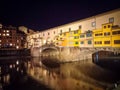 The Ponte Vecchio and Arno River at night Royalty Free Stock Photo