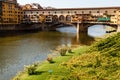 Ponte Vecchio Bridge Across Arno River Royalty Free Stock Photo