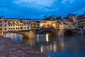 Ponte Vecchio Bridge over Arno river , in Florence, Italy Royalty Free Stock Photo