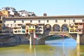 Ponte Vecchio Bridge over River Arno, Florence or Firenze, Tuscany, Italy Royalty Free Stock Photo