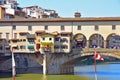 Ponte Vecchio Bridge over River Arno, Florence or Firenze, Tuscany, Italy Royalty Free Stock Photo