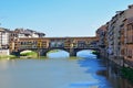 Ponte Vecchio Bridge over River Arno, Florence or Firenze, Tuscany, Italy Royalty Free Stock Photo