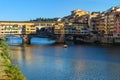 Ponte Vecchio Bridge over river Arno at sunny day. Florence. Italy Royalty Free Stock Photo