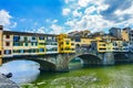 Ponte Vecchio Bridge Reflections Arno River Florence Tuscany Italy Royalty Free Stock Photo