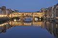 Ponte Vecchio at night in Florence, Italy Royalty Free Stock Photo