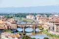 Ponte Vecchio, old bridge over Arno River, Florence, Tuscany, Italy Royalty Free Stock Photo