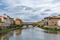 Ponte Vecchio, old bridge over Arno River, Florence, Tuscany, Italy Royalty Free Stock Photo