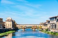 Ponte Vecchio, old bridge over Arno River, Florence, Tuscany, Italy Royalty Free Stock Photo