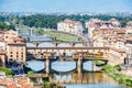 Ponte Vecchio, old bridge over Arno River, Florence, Tuscany, Italy Royalty Free Stock Photo
