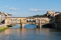 The Ponte Vecchio old bridge over river Arno - Florence, Tuscany, Italy Royalty Free Stock Photo