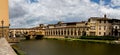 `Ponte Vecchio` is the oldest bridge in Florence, located at the bottom of the Arno river.