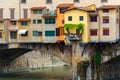 Ponte Vecchio over Arno river in Florence Royalty Free Stock Photo