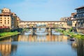 Ponte Vecchio over Arno river in Florence, Tuscany Italy Royalty Free Stock Photo