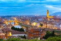 Ponte Vecchio and Palazzo Vecchio, Florence, Italy