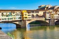 Ponte Vecchio Bridge Over the Arno River, Florence, Italy Royalty Free Stock Photo