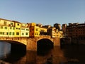 Ponte Vecchio at sunset, Florence Firenze, Italy Royalty Free Stock Photo