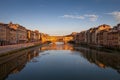 Ponte Vecchio at sunset, Florence, Italy Royalty Free Stock Photo