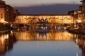 Ponte Vecchio at sunset, Florence, Italy Royalty Free Stock Photo