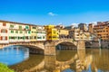 Ponte Vecchio at sunset in Florence, Italy Royalty Free Stock Photo