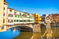 Ponte Vecchio at sunset in Florence, Italy Royalty Free Stock Photo