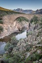 Ponte Vecchiu bridge over the Fango river in Corsica