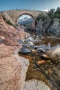 Ponte Vecchiu bridge over the Fango river in Corsica