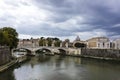 Ponte Vittorio Emanuele II, view on the bridge over the Tiber