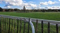 Pontefract Racecourse - Empty course on a sunny day Royalty Free Stock Photo