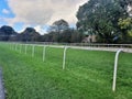 Pontefract Racecourse - Empty course on a sunny day Royalty Free Stock Photo