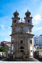 Church of the Peregrina in Pontevedra, Galicia. Facade of the church of the Peregrina of Pontevedra Royalty Free Stock Photo