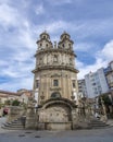 Facade of the church of the Peregrina of Pontevedra