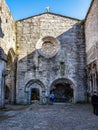 Pontevedra, Spain - Jun 28, 2023: Ruins of the old convent of Sa
