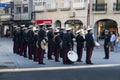 A military music band giving a concert