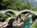 Ponti di Salti bridge Valle Versazca Switzerland Royalty Free Stock Photo